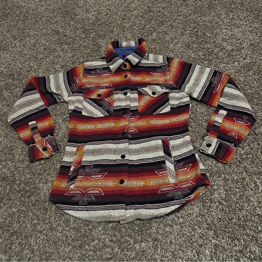 Aztec button down shacket